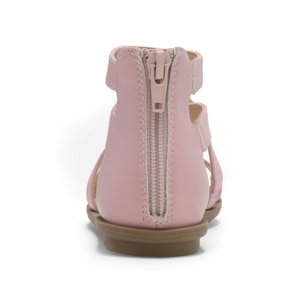 Girls Strappy Gladiator Flat Sandals - PINK - 5